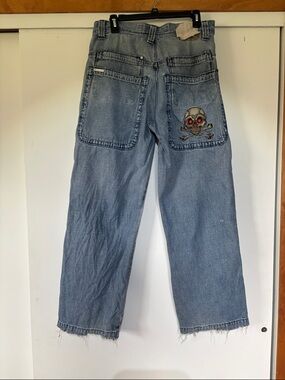 Vintage 90s JNCO Wide Leg Skull & Crossbones Jeans